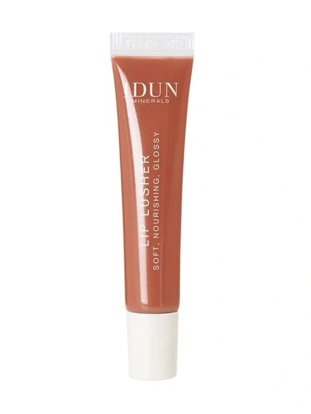 IDUN Minerals Lip Lusher Lydia Warm Brown NIB Vegan Lip Gloss 8ml